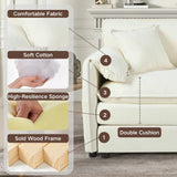 Modern Comfy Deep Seat Modular Sectional Sofa Cloud Couch With Ottoman - Furniture Home Direct