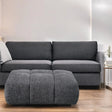 Chosen - Chenille Ottoman - Gray - Furniture Home Direct