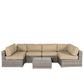 Seating Set With Cushions Handcrafted Wicker Design - Furniture Home Direct