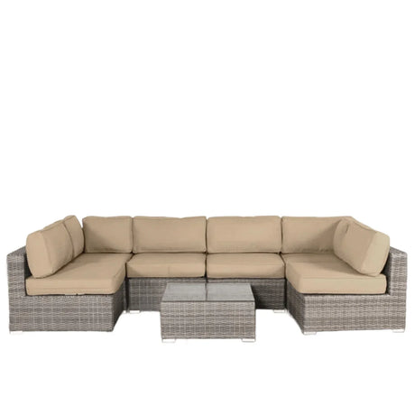 Seating Set With Cushions Handcrafted Wicker Design - Furniture Home Direct