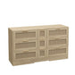 Elegant Rattan Locker With 9 Drawers, Metal Handles - Furniture Home Direct