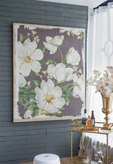 Large Botanical Wall Art Prints, Home Decor For Living Room Dining Room Bedroom Hallway - White / Gray - Furniture Home Direct