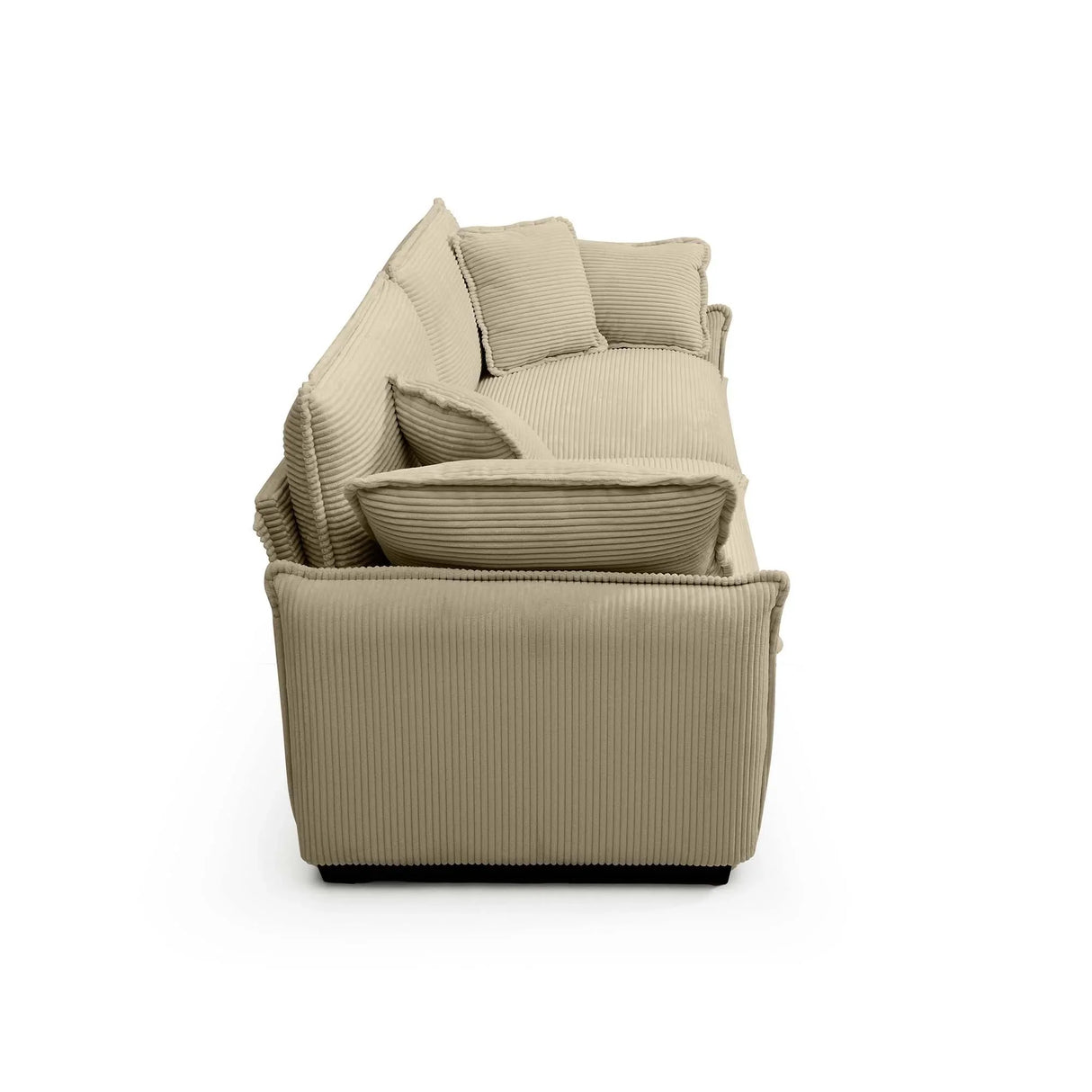 Modern 2 Piece Corduroy Living room Set - Light Brown - Furniture Home Direct