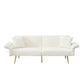Luxury Corduroy Foldable Double Sofa Bed With Folding Armrests - Furniture Home Direct