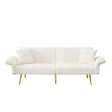 Luxury Corduroy Foldable Double Sofa Bed With Folding Armrests - Furniture Home Direct