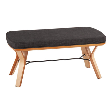 Folia - Mid Century / Modern Bench - Furniture Home Direct