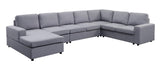 Tifton - Linen 7 Seat Reversible Modular Sectional Sofa Chaise - Furniture Home Direct