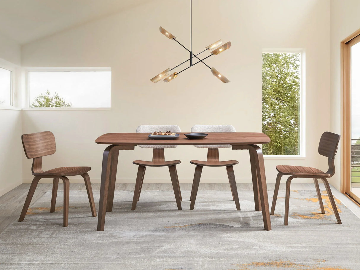Casson - 5 Piece Dining Room Set - Walnut - Furniture Home Direct