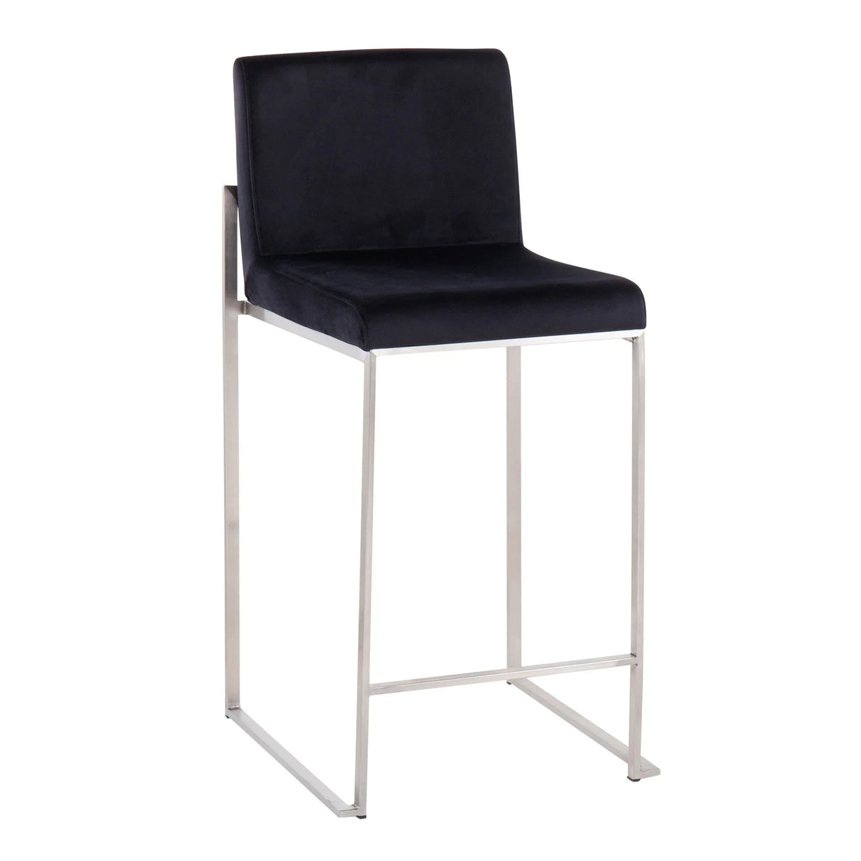 Fuji - Contemporary High Back Counter Stool, Functional Design - Furniture Home Direct