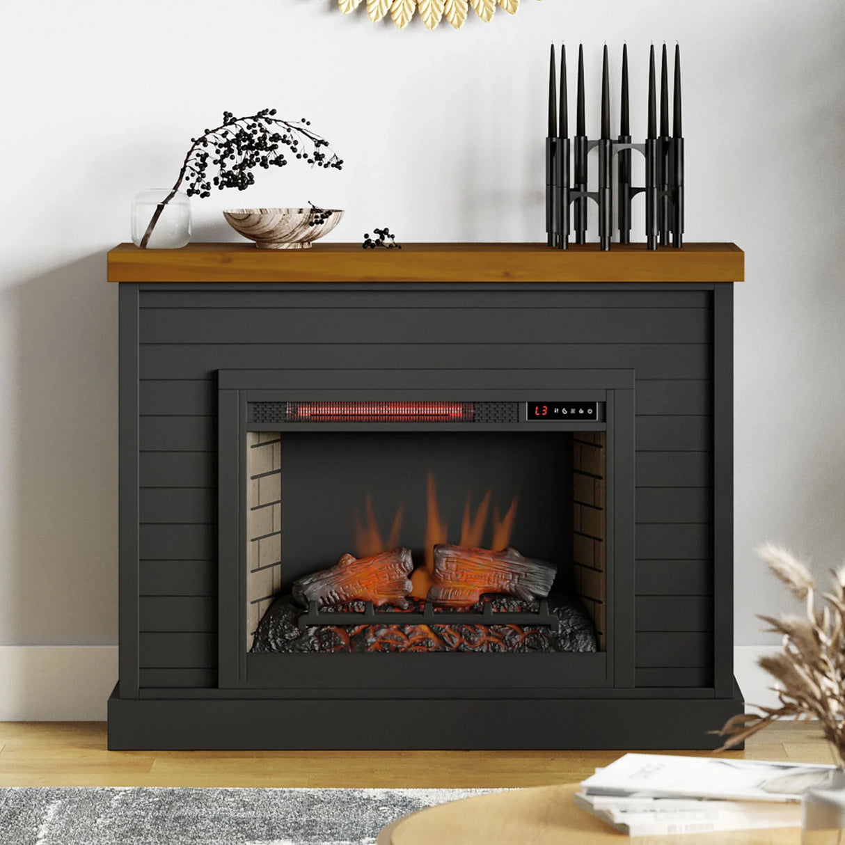 Washington - 48" Fireplace With Mantel - Furniture Home Direct