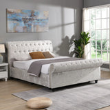 Hartfried - Queen Size Upholstered Storage Bed - Beige - Furniture Home Direct