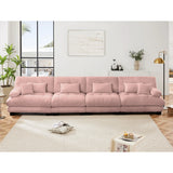 Chenille Sofa - Pink - Furniture Home Direct
