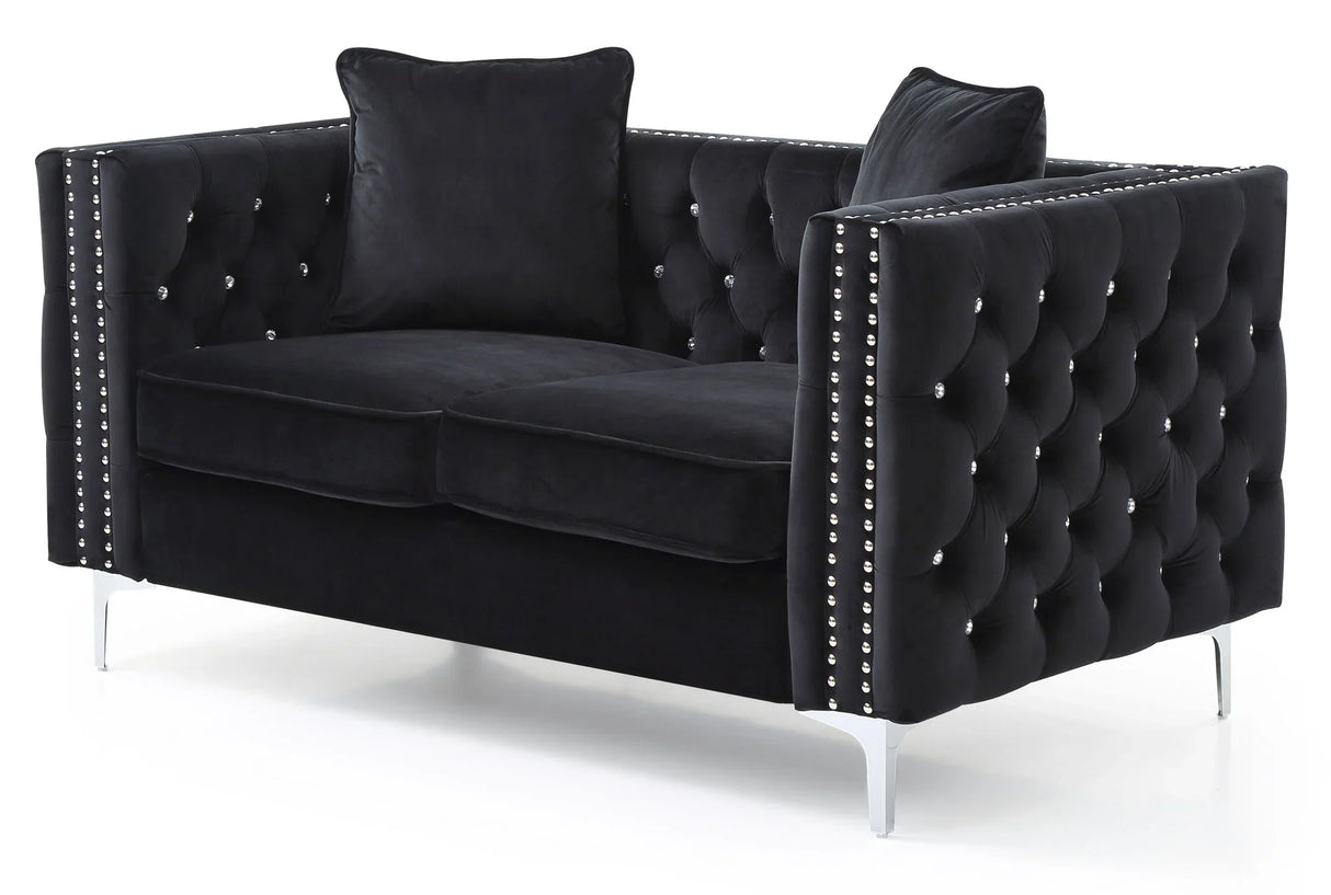 Elegant Track Arm Loveseat - Furniture Home Direct