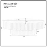 Coffee Table Drum Design With Slatted Sides Dark Walnut - Furniture Home Direct