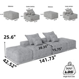 Modern Oversized Diy Combination Modular Sectional Sofa With Pillows - Furniture Home Direct