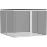 Outsunny - 10' x 13' Replacement Mesh Sidewall Netting For Patio Gazebos And Canopy Tents With Zippers (Sidewall Only) - White - Furniture Home Direct
