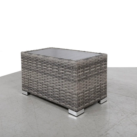 Chesterville - Slatted Coffee Table With Aluminum Top - Gray - Furniture Home Direct