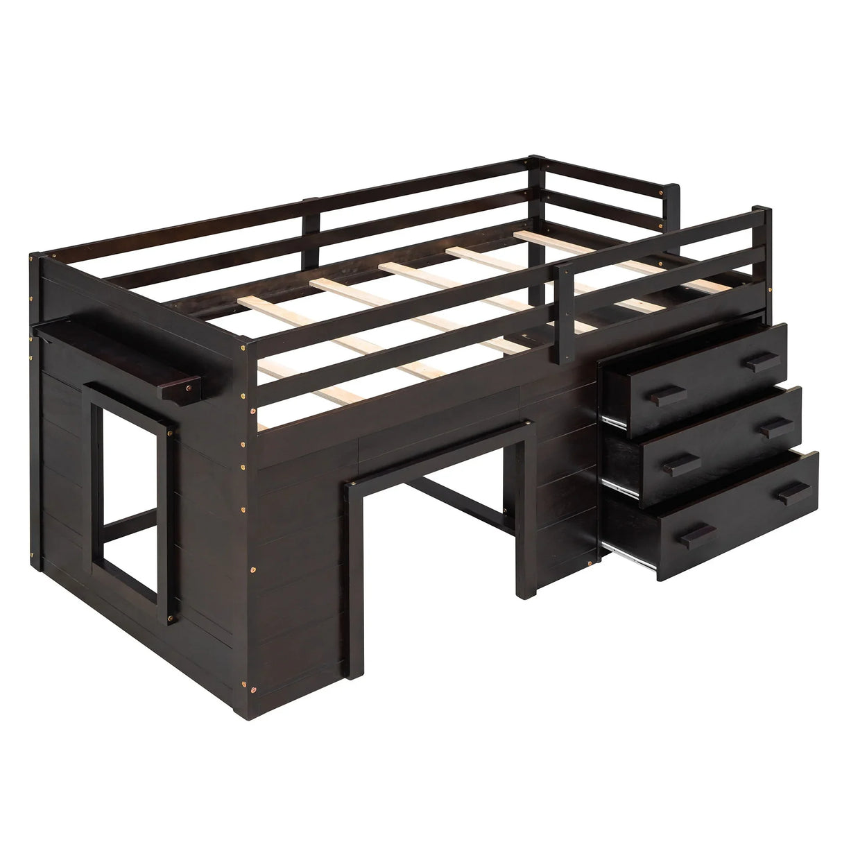 Loft Bed With Cabinet And Shelf - Furniture Home Direct