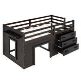 Loft Bed With Cabinet And Shelf - Furniture Home Direct