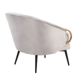 Claire - Contemporary / Glam Chair - Black / Silver - Furniture Home Direct