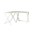 Modern X Leg L Shaped Computer Desk - White - Furniture Home Direct