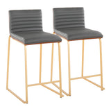 Mason Mara - Contemporary Design Fixed Height Counter Stool (Set of 2) - Furniture Home Direct