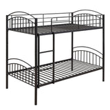 Twin Over Twin Bunk Bed, Divided Into Two Beds - Black - Furniture Home Direct