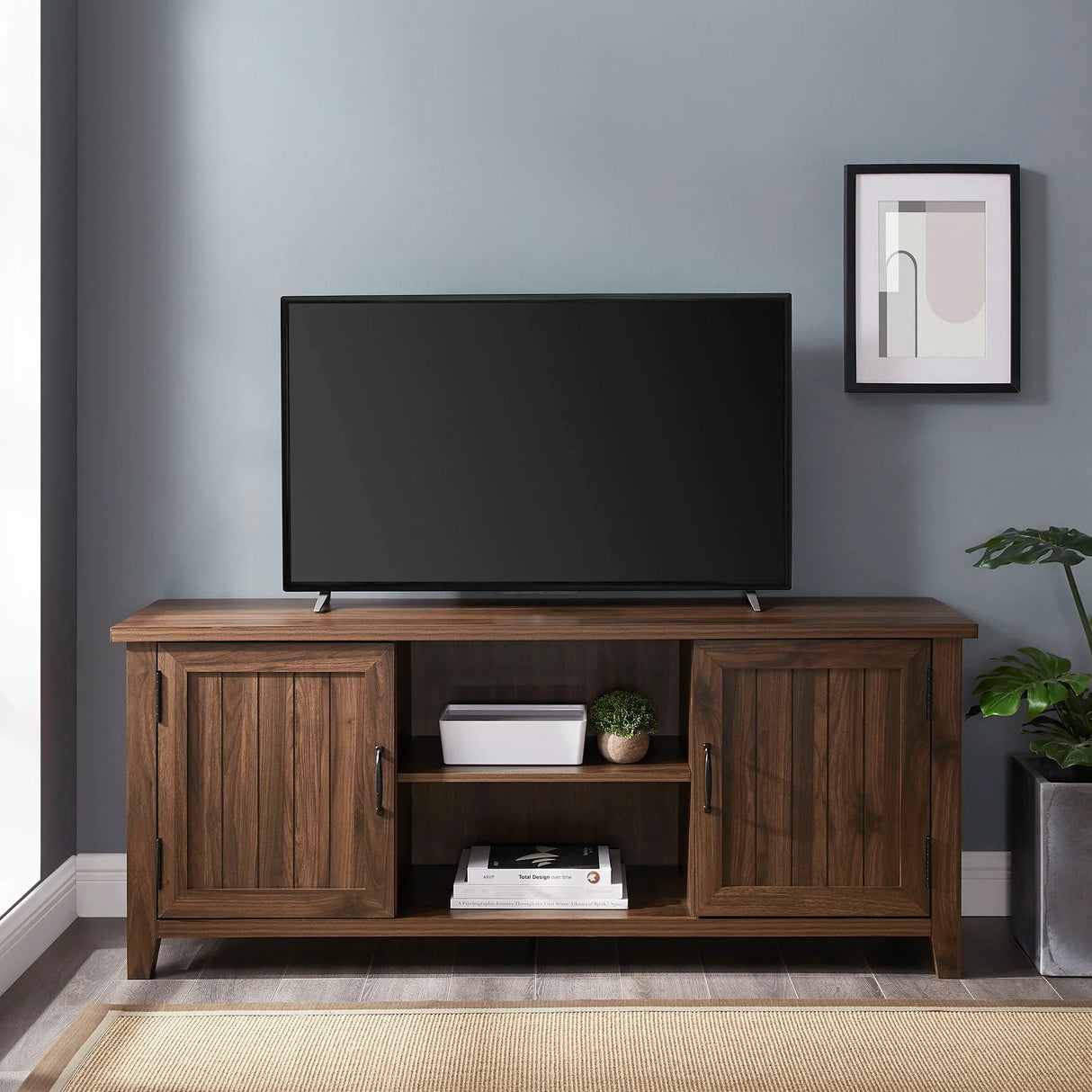 Classic Grooved Door TV Stand For Tvs Up To 65" - Furniture Home Direct
