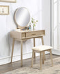 Maly - Contemporary Wood Vanity And Stool Set - Gold - Furniture Home Direct