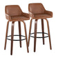 Daniella - Contemporary Fixed Height, Barstool & Swivel And Round Footrest (Set of 2) - Furniture Home Direct