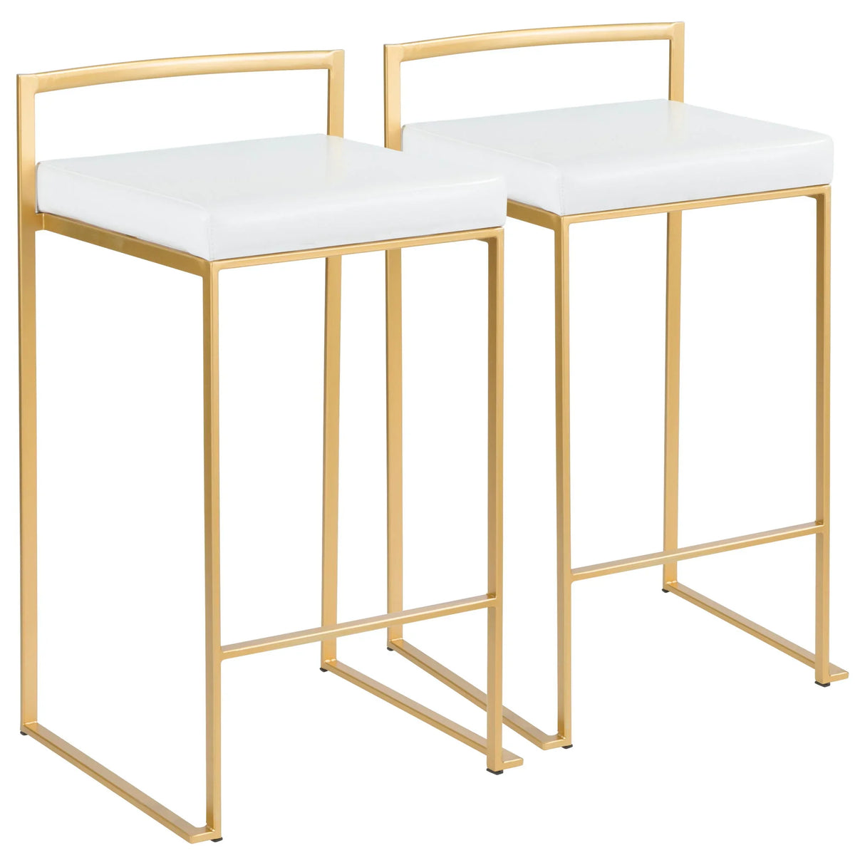 Fuji - Contemporary / Glam Design Counter Stool (Set of 2) - Furniture Home Direct