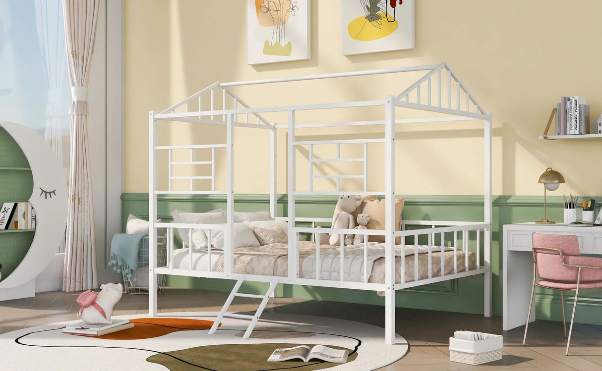 House Bed Frame With Slatted Support, No Box Spring Needed - Furniture Home Direct