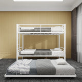 Bunk Bed For Kids, Convertible Frame With Ladders & Guardrail - Furniture Home Direct