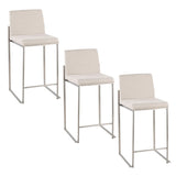 Fuji - Contemporary High Back Counter Stool, Functional Design - Furniture Home Direct