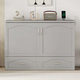 Murphy Wall Bed With Drawer And A Set Of Sockets & USB Ports, Pulley Structure Design - Furniture Home Direct