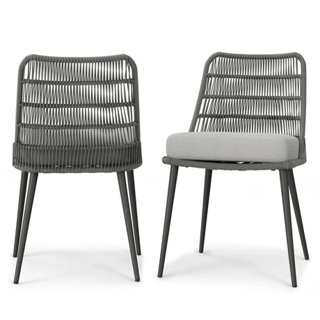 Beachside - Outdoor Dining Chair (Set of 2) - Gray - Furniture Home Direct