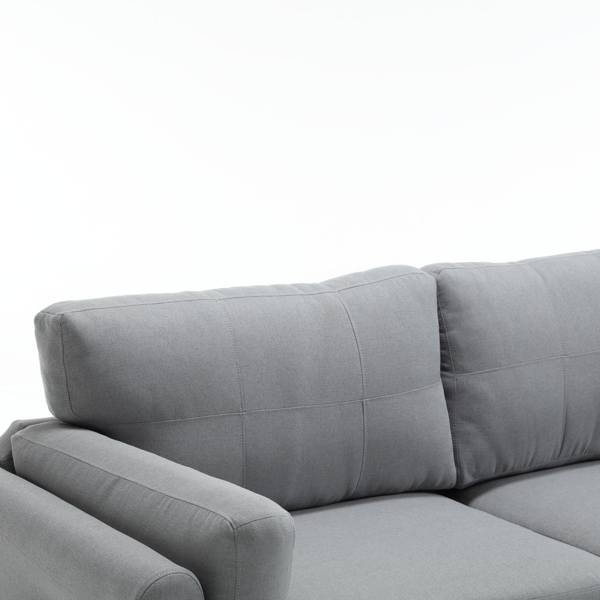 Modern 3 Piece Living Room Set - Gray - Furniture Home Direct