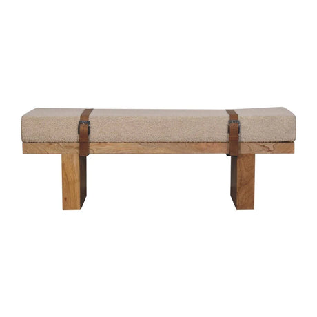 Belmont - Boucle Bench - Oak - Furniture Home Direct