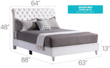 Elegant Transitional Upholstered Bed - Furniture Home Direct