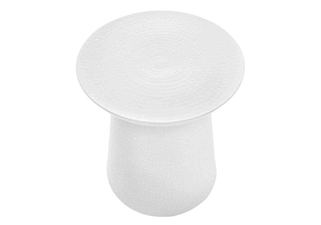 Drum Accent Side Table, Hammered Texture - Furniture Home Direct