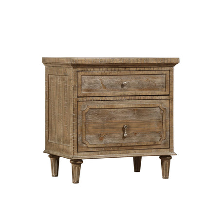 Ludin - 2 Drawer Nightstand - Taupe - Furniture Home Direct