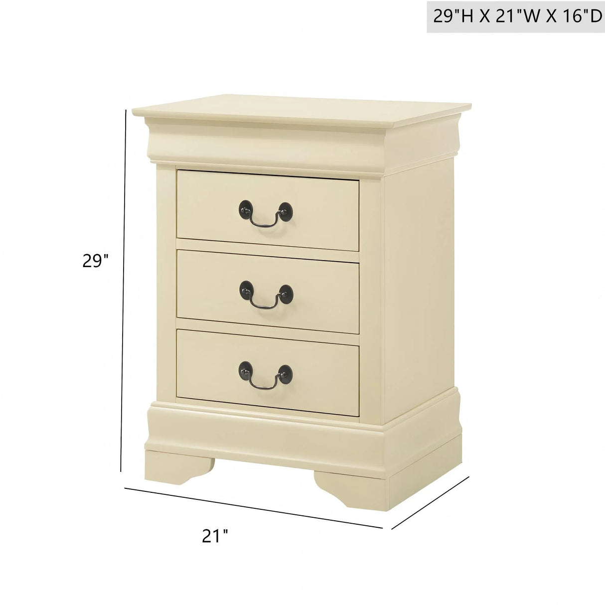 Louis Phillipe - Nightstand - Wood - Furniture Home Direct