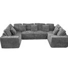 Modular U Shaped Sectional Sofa With Reversible Design