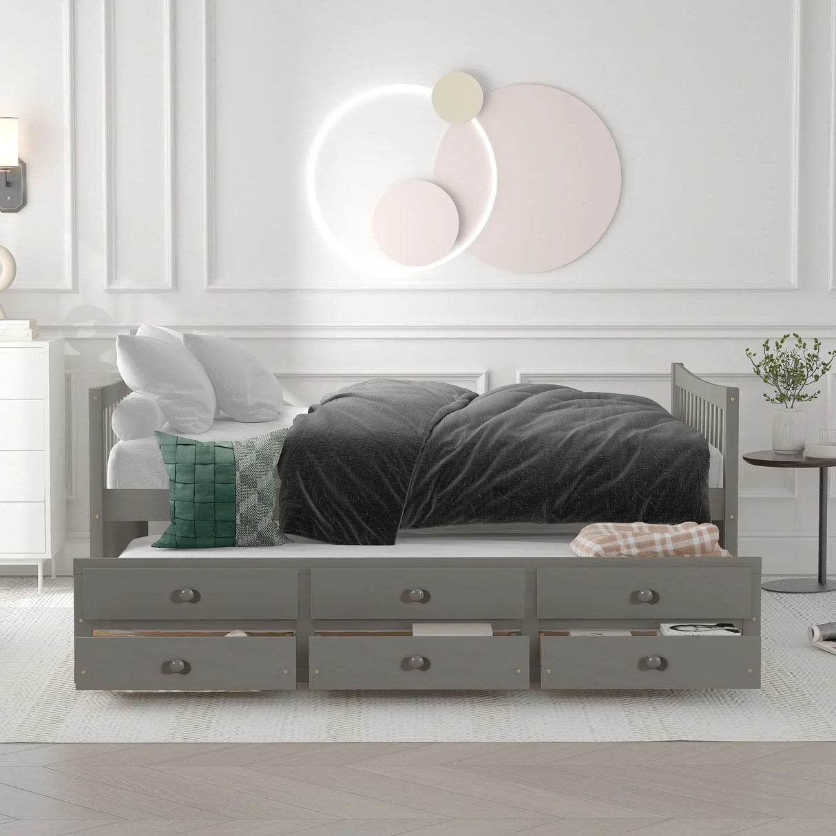 Twin Size Daybed With Trundle And Drawers - Furniture Home Direct