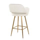 Margarite - Contemporary Fixed Height Counter Stool With Footrest (Set of 2) With Square - Furniture Home Direct