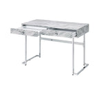 Tigress - Printed Faux Marble Top Writing Desk - White - Furniture Home Direct