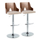 Ariana - Mid Century Modern Adjustable Barstool Stool With Swivel With Rounded T Footrest (Set of 2) - Furniture Home Direct