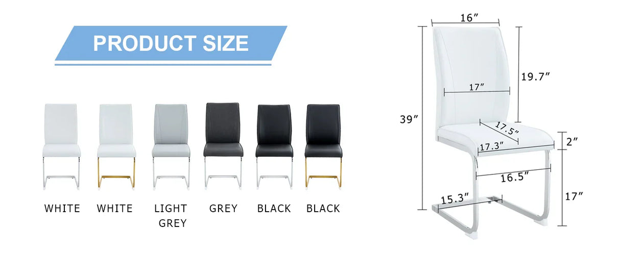 Dining Chairs Arch Back Metal Frame Set Of 6 White - Furniture Home Direct