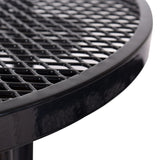 Round Outdoor Steel Picnic Table With Umbrella Pole - Furniture Home Direct