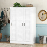 3 Door Shutter Wardrobe & Shelves - Furniture Home Direct